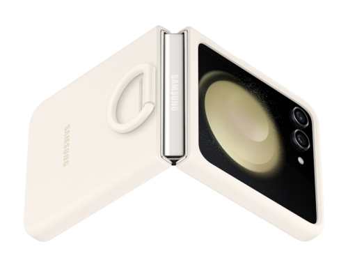 Samsung Silicone Case with Ring EF-PF731 für das Galaxy Z Flip5 Cream