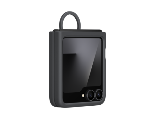 Samsung Silikon Back Cover mit Ring Schwarz Samsung Galaxy Z Flip 6/Flip 7 FE