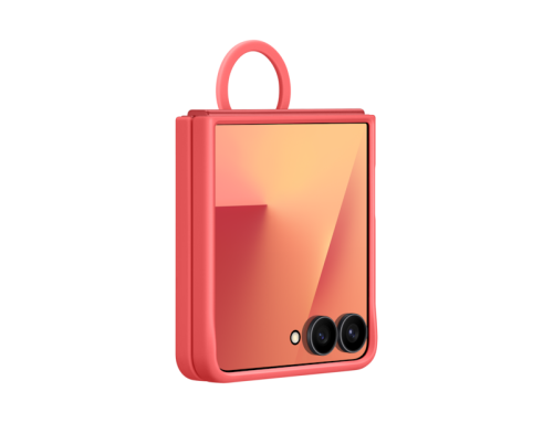 Samsung Silikon Back Cover mit Ring Rot Samsung Galaxy Z Flip 7