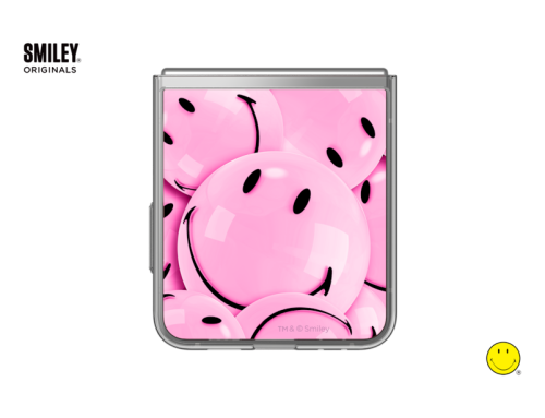 Samsung Slash B Slash Smiley Flipsuit Card für das Galaxy Z Flip7 FE | Flip6 Rosa