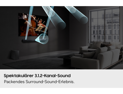 SAMSUNG Q-Serie Soundbar HW-Q610GH 3.1.2-Kanal Subwoofer (2026), Soundbar, Titan Schwarz