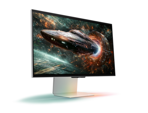 Samsung 27" Odyssey 3D G90XF 4K UHD 165Hz 1ms Gaming Monitor, 27 Silber