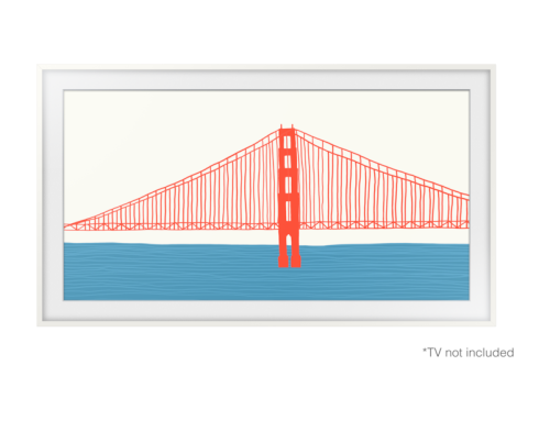 Samsung Frame Rahmen Modern 2021, 55"& Wei&amp, 55" Weiß