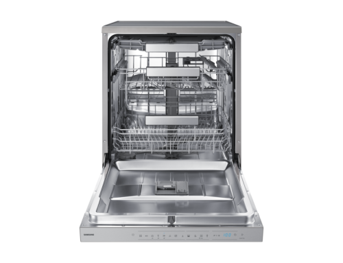 Samsung DW70H Freistehender Geschirrspüler, 60 cm, EEK: C, 14 Maßgedecke Silber