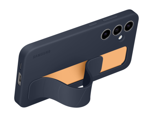 Samsung Standing Grip Silikon Back Cover Dunkelblau Samsung Galaxy S24 FE