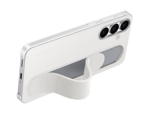 Samsung Standing Grip Silikon Back Cover Weiß Samsung Galaxy S25 FE