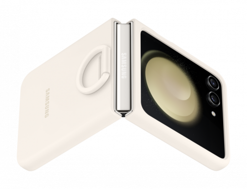 Samsung Silicone Case with Ring EF-PF731 für das Galaxy Z Flip5 Cream