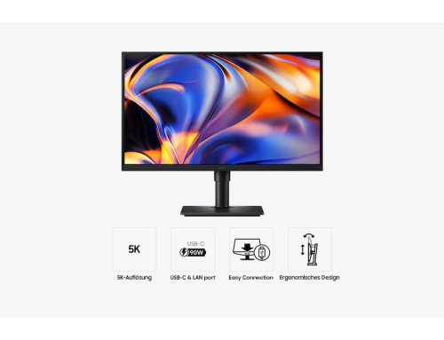 Samsung 27" ViewFinity S8 S80HF 5K 60Hz High Resolution Monitor, 27 Schwarz