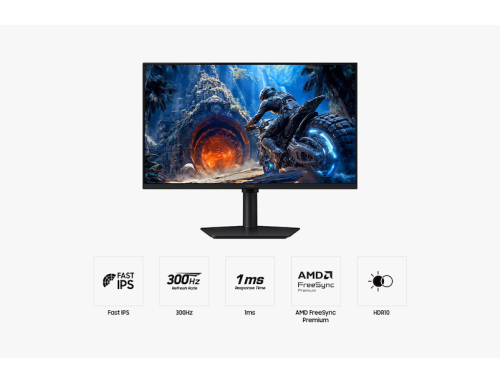 Samsung 27" Odyssey G4 G40H FHD 300Hz Gaming Monitor, 27 Schwarz