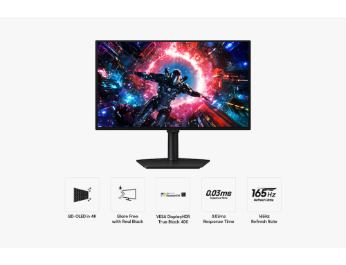 Samsung 27" Odyssey OLED G7 G70SH 4K 165Hz Gaming Monitor, 27" Schwarz