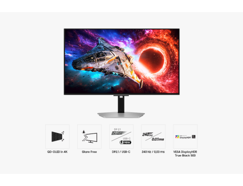 Samsung 32" Odyssey OLED G8 G80SH 4K UHD 240Hz Gaming Monitor, 32 Silber