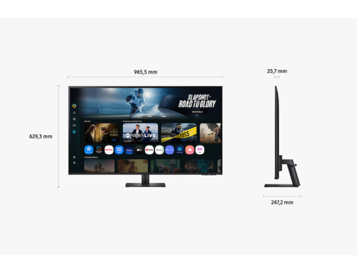 43" Smart Monitor M7 M70F 4K UHD 60Hz 4ms Samsung Vision AI, 43 Schwarz