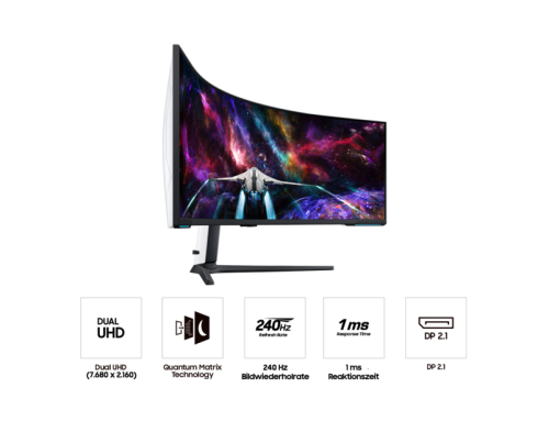 Samsung Odyssey Neo G95NC Gaming Monitor 57”, 57 Schwarz