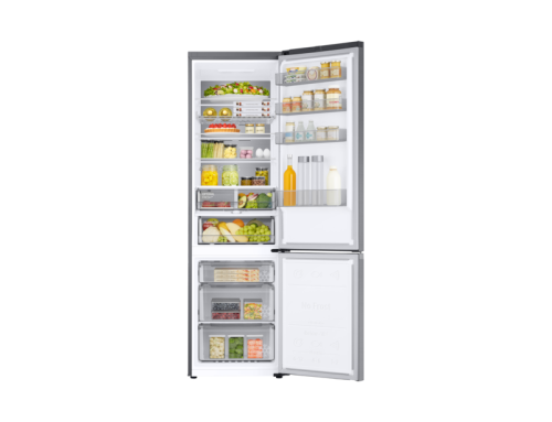 Samsung Kühl-Gefrierkombination, 203 cm, SpaceMax™ mit Metal Cooling und AI Energy Mode, EEK: C, 390 L Silver