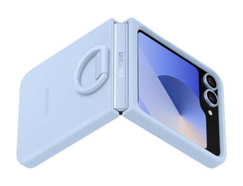Samsung Silikon Back Cover mit Ring Blau Samsung Galaxy Z Flip 6/Flip 7 FE