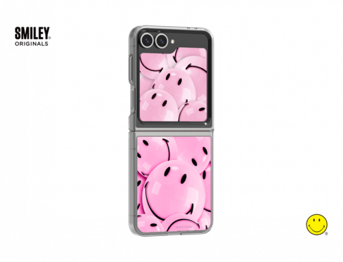 Samsung Slash B Slash Smiley Flipsuit Card für das Galaxy Z Flip7 FE | Flip6 Rosa