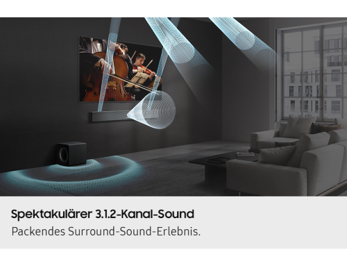 Samsung Q-Serie Soundbar HW-QS710GF 3.1.2-Kanal Subwoofer (2025) Black