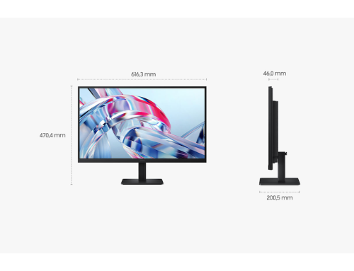 Samsung 27" ViewFinity S7 S70H 4K UHD High Resolution Monitor, 27 Schwarz