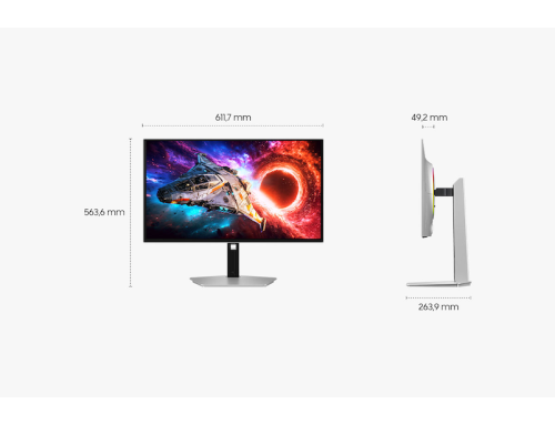 Samsung 27" Odyssey OLED G8 G80SH 4K UHD 240Hz Gaming Monitor, 27 Silber