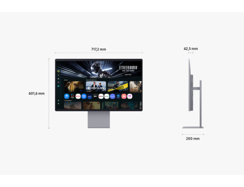32" Smart Monitor M9 M90SF 4K UHD OLED 165Hz 0,03ms Samsung Vision AI, 32 Silber