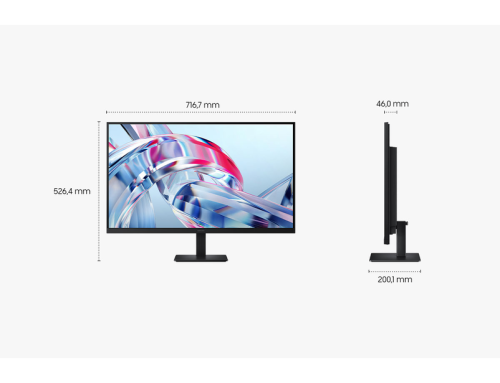 Samsung 32" ViewFinity S7 S70H 4K UHD High Resolution Monitor, 32 Schwarz