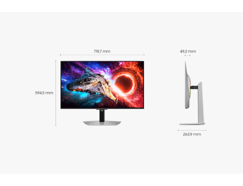 Samsung 32" Odyssey OLED G8 G80SH 4K UHD 240Hz Gaming Monitor, 32 Silber