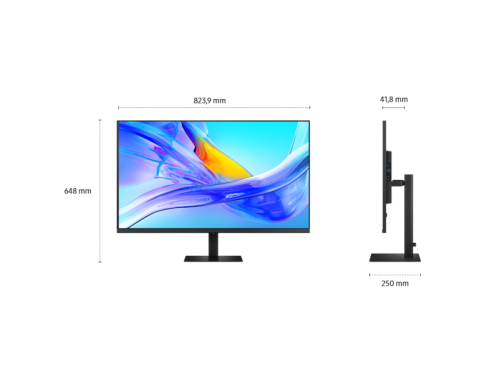 Samsung 37" ViewFinity S8 S80UD 4K UHD 60Hz High Resolution Monitor, 37 Schwarz