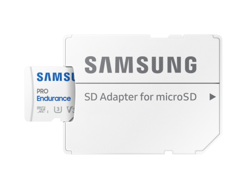 Samsung PRO Endurance microSD-Speicherkarte 2022 inkl. SD Adapter, 128 GB White