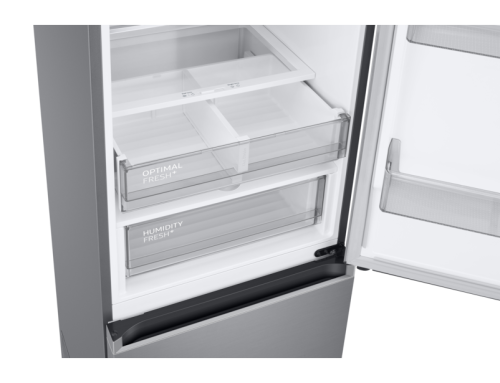 Samsung Kühl-Gefrierkombination, 203 cm, SpaceMax™ mit Metal Cooling und AI Energy Mode, EEK: C, 390 L Silver