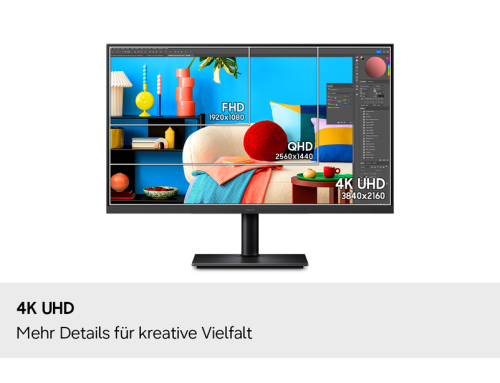 Samsung 32" ViewFinity S8 S80UH 4K UHD High Resolution Monitor, 32 Schwarz