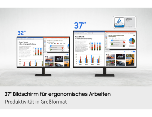 Samsung 37" ViewFinity S8 S80UD 4K UHD 60Hz High Resolution Monitor, 37 Schwarz