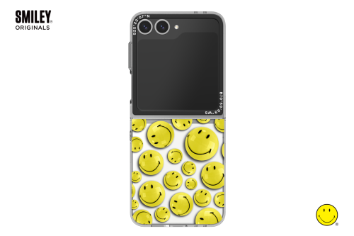 Samsung Slash B Slash Smiley Slim Impression Case für das Galaxy Z Flip7 FE   Flip6 Gelb Gelb