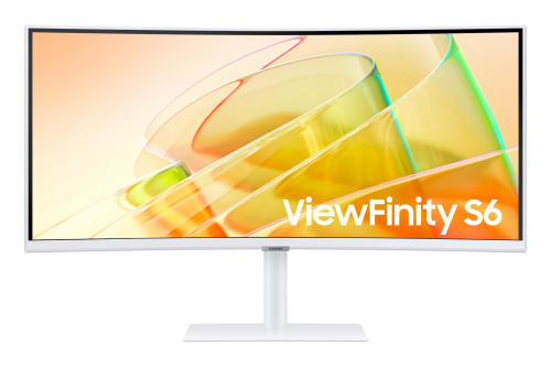 Samsung 34" ViewFinity S6 S65TC UWQHD 100Hz High Resolution Monitor, 34 Weiß
