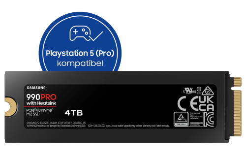 Samsung 990 PRO Heatsink NVMe™ M.2 SSD - 4 TB Schwarz