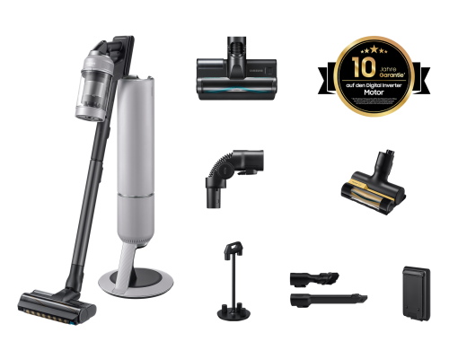 Samsung Bespoke AI Jet PetPRO Akku-Staubsauger - Grau - 770 W Motorleistung - All-in-One Clean Station
